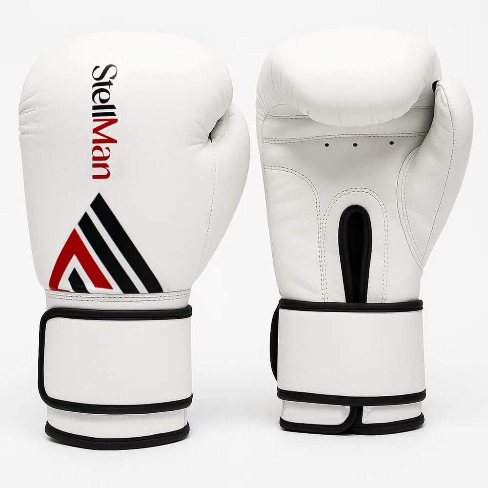 Stellman Iron Fist Professional Boxing Gloves White Training Fight Gear NEW